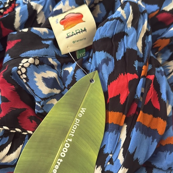 Farm Rio Black Toucans Scarf Long Sleeve Maxi Dress - Picture 9 of 9